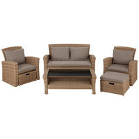 VRTNI SET   metal, plastika, staklo, tekstil  antracit, boje pijeska, svijetlo smeđa  - boje meda/svijetlo smeđa, Romantično / ladanjski, staklo/metal - Ambia Garden