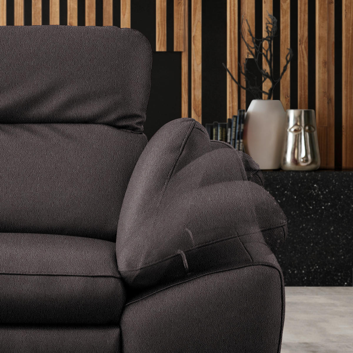 ECKSOFA in Echtleder Dunkelbraun  183/286 cm  - Dunkelbraun/Schwarz, Design, Leder/Metall (183/286cm) - Celina Home