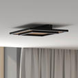 LED-DECKENLEUCHTE 40/40/6 cm   - Schwarz, Design, Holz/Kunststoff (40/40/6cm) - Novel