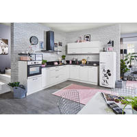 ECKKÜCHE 305/215 cm  in Weiß  - Schwarz/Weiß, MODERN, Holzwerkstoff (305/215cm) - Welnova