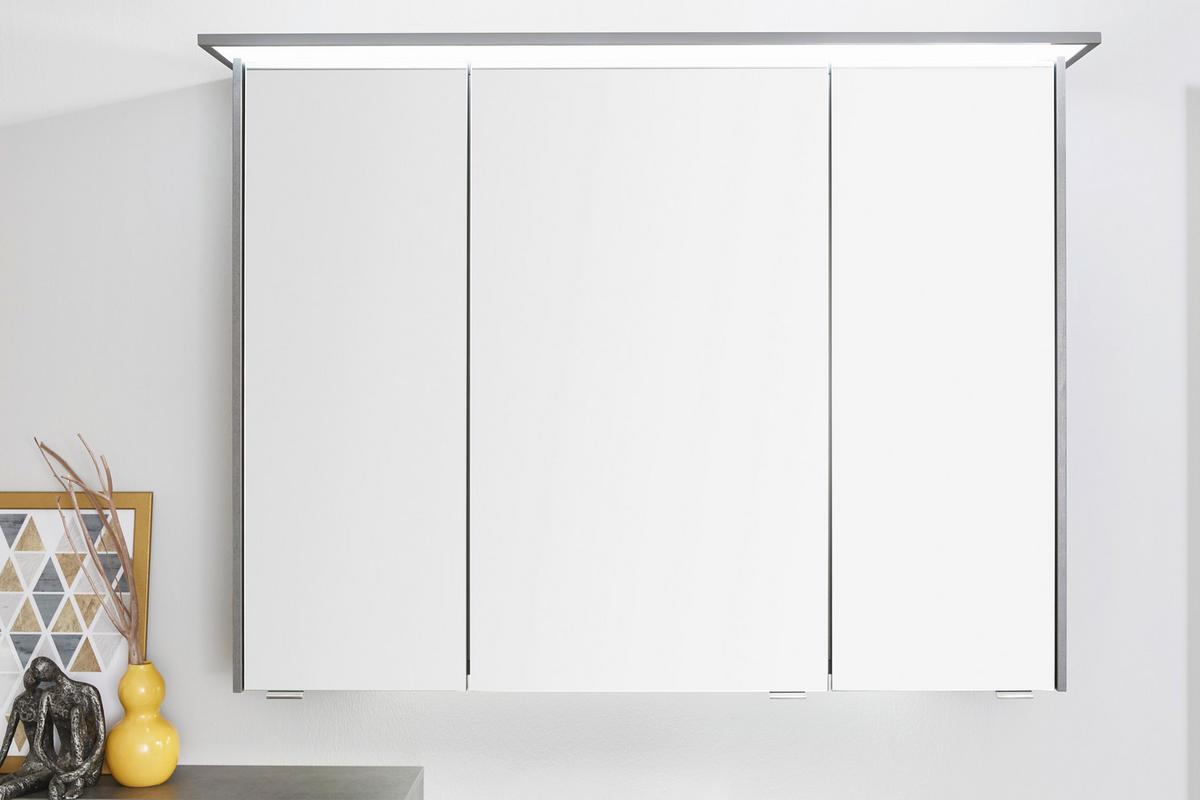 BADEZIMMER  in 91 cm  - Eichefarben/Dunkelgrau, KONVENTIONELL, Glas/Keramik (91cm) - Dieter Knoll