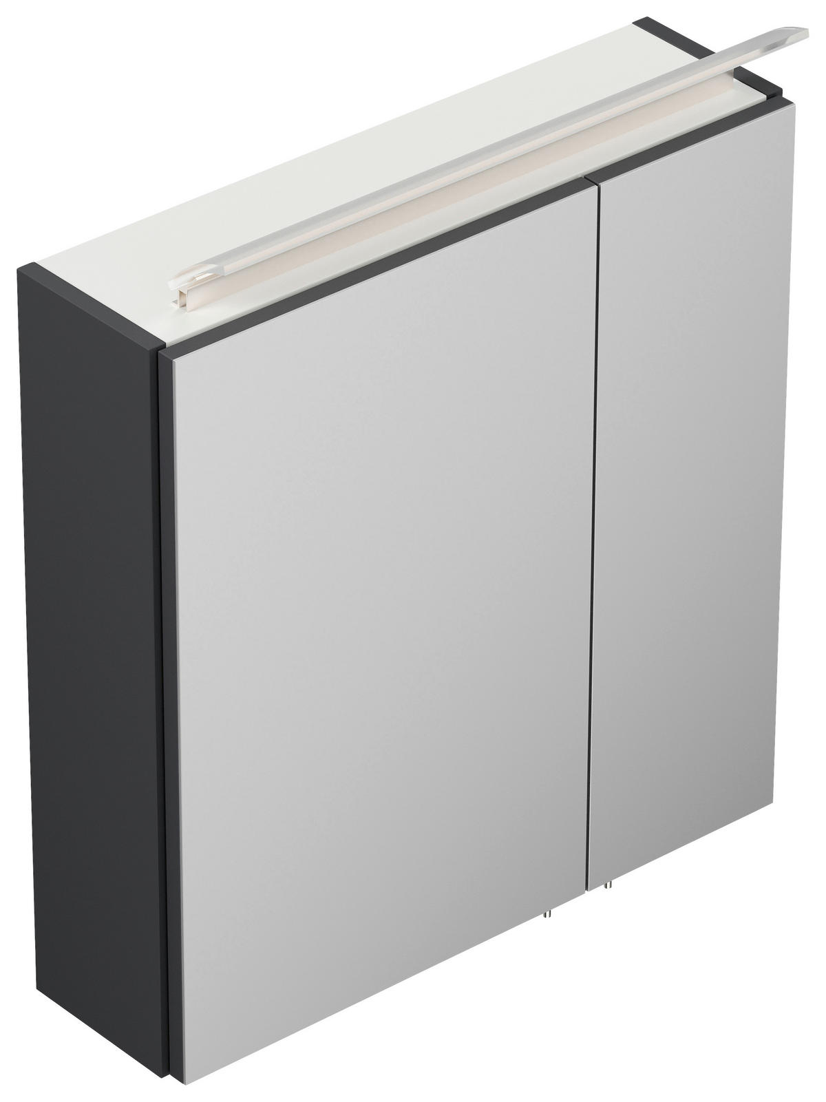 SPIEGELSCHRANK 60/62/17 cm  - Graphitfarben, MODERN, Glas/Holzwerkstoff (60/62/17cm) - MID.YOU