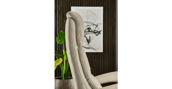 RELAXSESSEL in Leder Naturfarben  - Edelstahlfarben/Naturfarben, Design, Leder/Metall (76/119/86cm) - Dieter Knoll