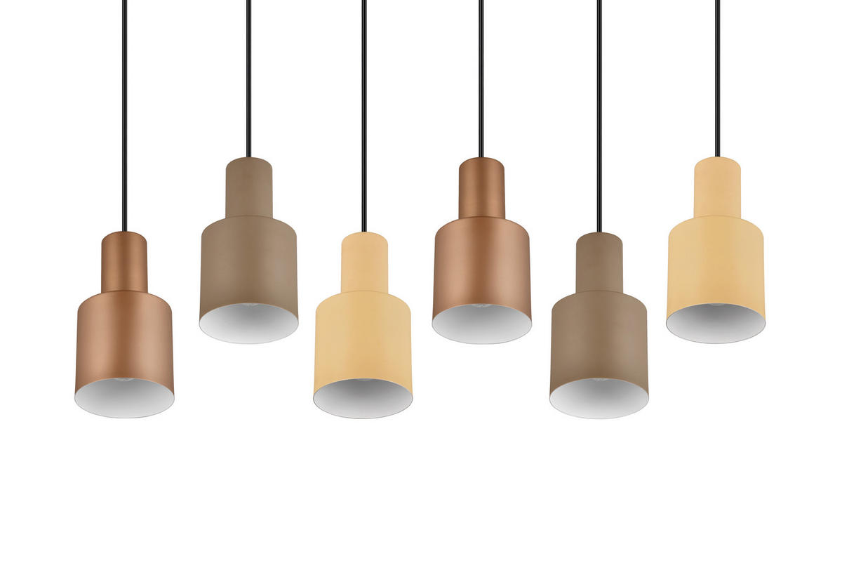 HÄNGELEUCHTE 85/27/150 cm    - Taupe/Beige, Design, Metall (85/27/150cm) - Trio Leuchten