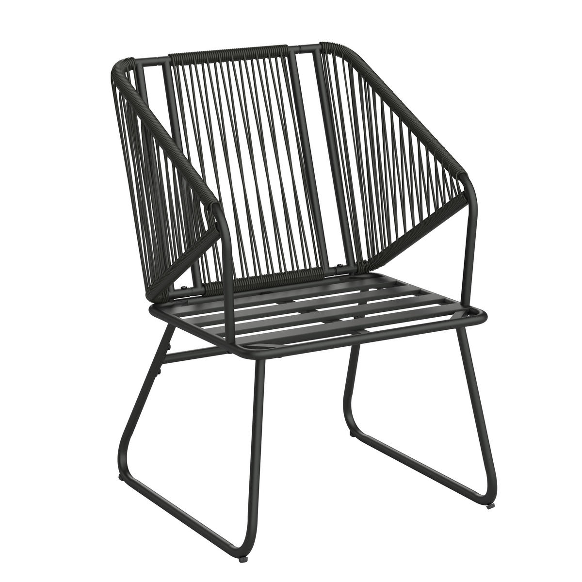ZOSTAVA ZÁHRADNÉHO NÁBYTKU kov, plast, sklo, textil - čierna/tmavosivá, Design, kov/textil (58/85/85/76/60/180cm) - Ambia Garden