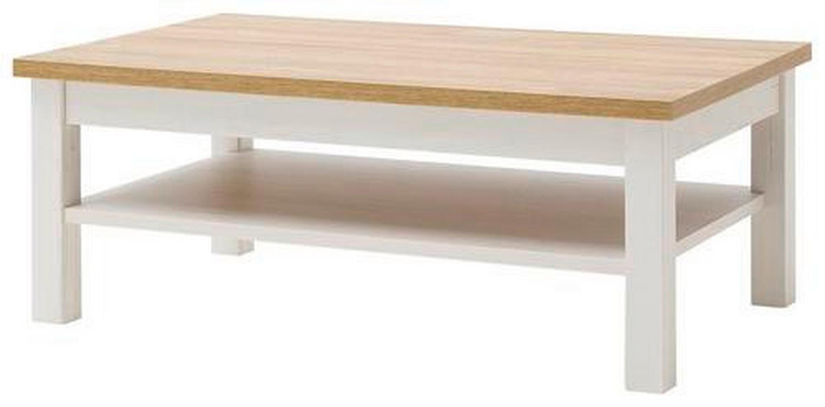 COUCHTISCH in Holzwerkstoff 114/70/46 cm  - Eichefarben/Weiß, Design, Holzwerkstoff (114/70/46cm) - Livetastic
