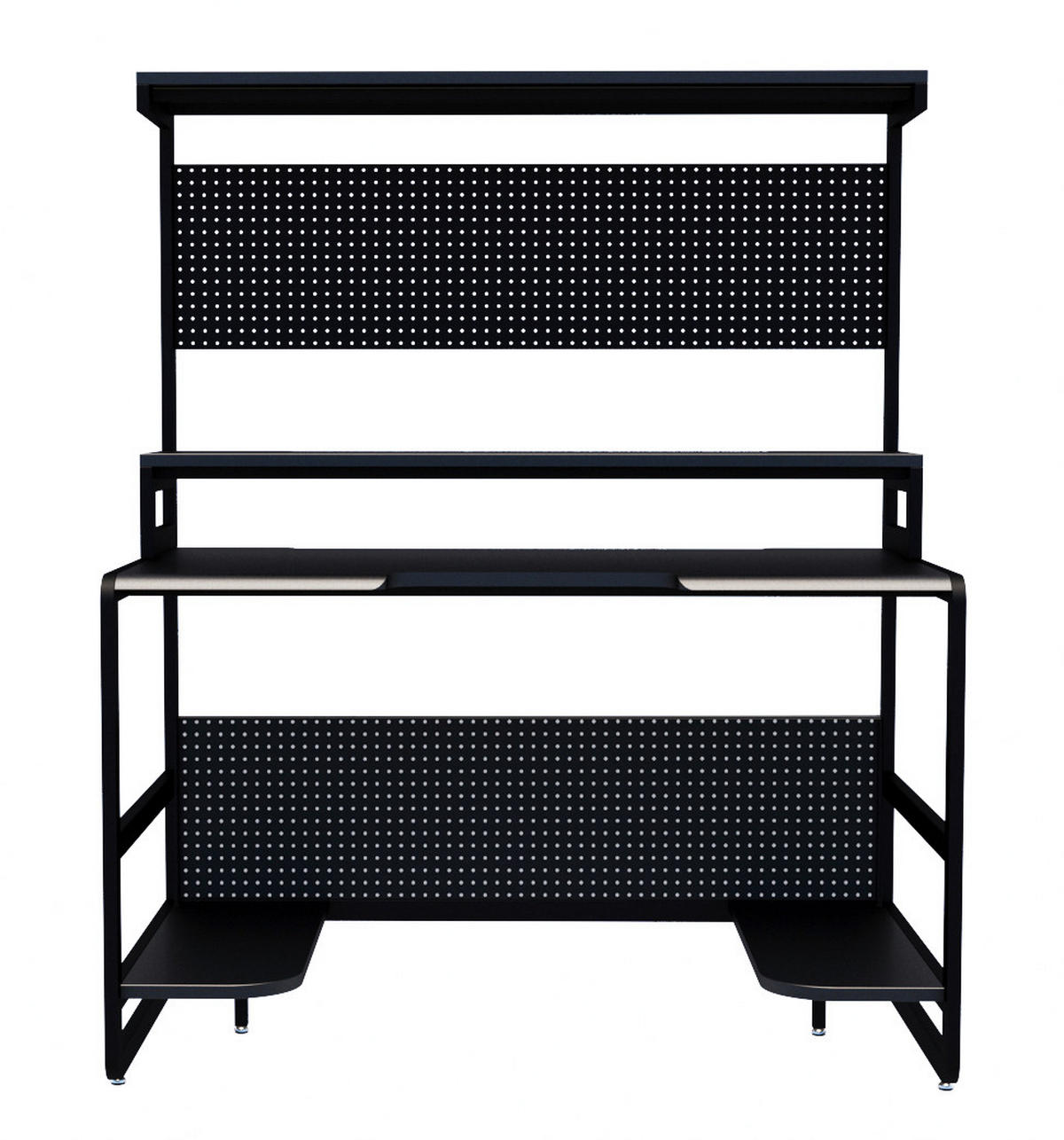 SCHREIBTISCH 120/70/148 cm  in Schwarz  - Schwarz, Design, Holzwerkstoff/Metall (120/70/148cm) - Livetastic