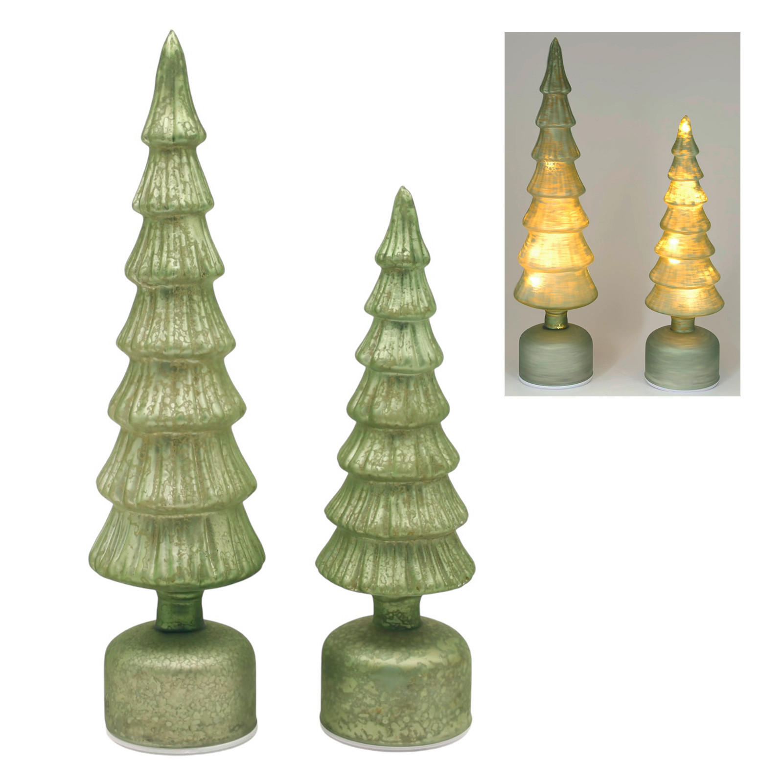 DEKORATIONSTRÄD  - ljusgrön, Lifestyle, glas (10,5/41cm) - X-Mas