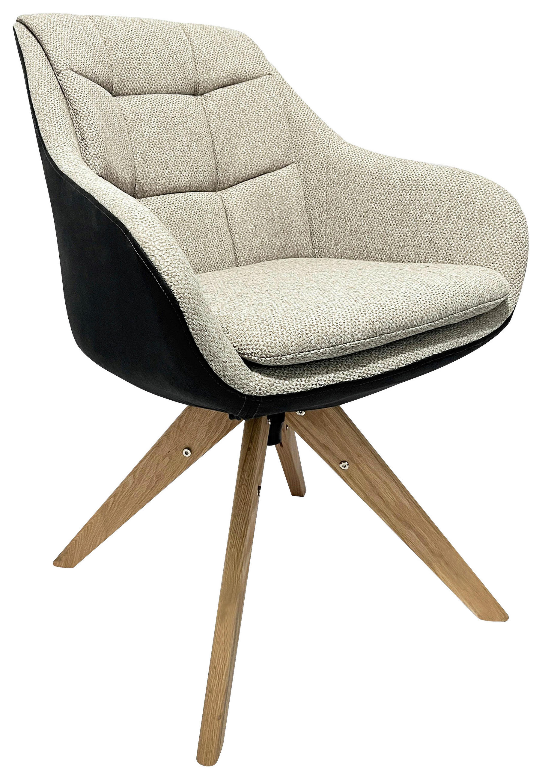 ARMLEHNSTUHL  in Webstoff, Mikrofaser  - Eichefarben/Anthrazit, KONVENTIONELL, Holz/Textil (67/83,5/60cm) - Landscape