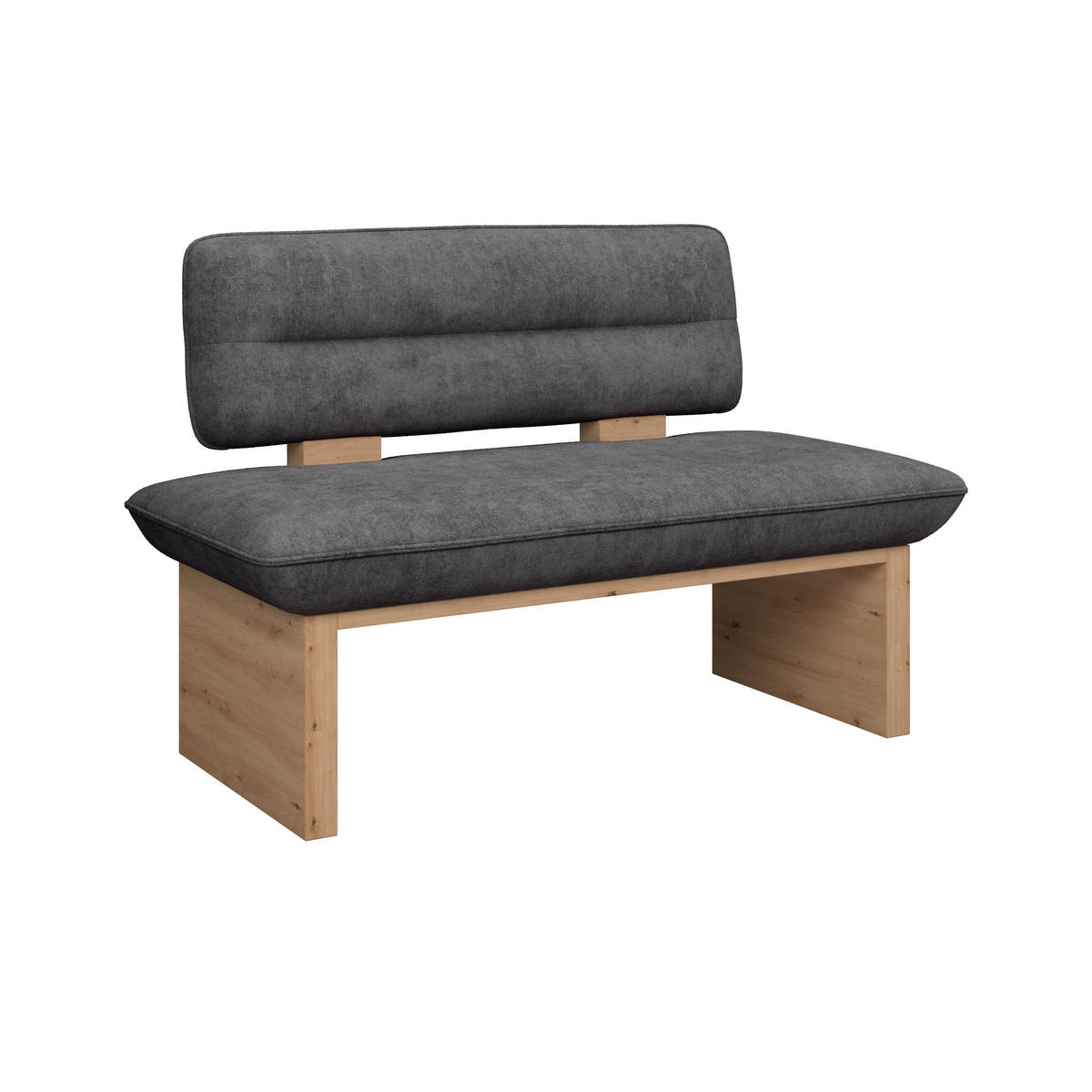 SITZBANK 140/87/67 cm Webstoff Schwarz  - Eichefarben/Schwarz, KONVENTIONELL, Textil (140/87/67cm) - James Wood