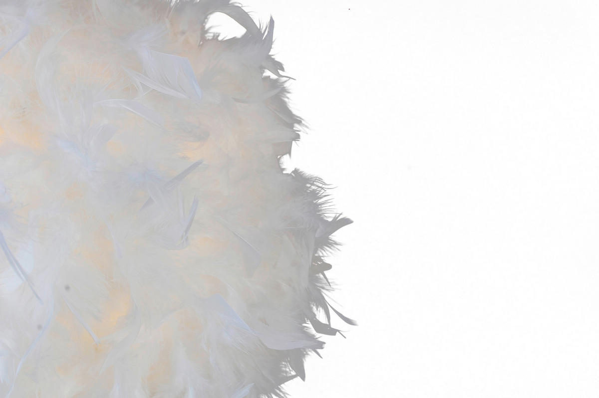 HÄNGELEUCHTE 45/145 cm   - Weiß, Trend, Kunststoff/Fell (45/145cm) - Novel