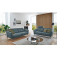 2-SITZER-SOFA  in Echtleder Blaugrau   - Eichefarben/Beige, Natur, Leder/Holz (207/86/87cm) - Valnatura