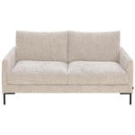 2,5-SITZER Webstoff Creme  - Creme/Schwarz, KONVENTIONELL, Textil/Metall (176/78/90cm) - Hom`in
