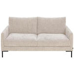 2,5-SITZER in Webstoff Creme  - Creme/Schwarz, KONVENTIONELL, Textil/Metall (176/78/90cm) - Hom`in