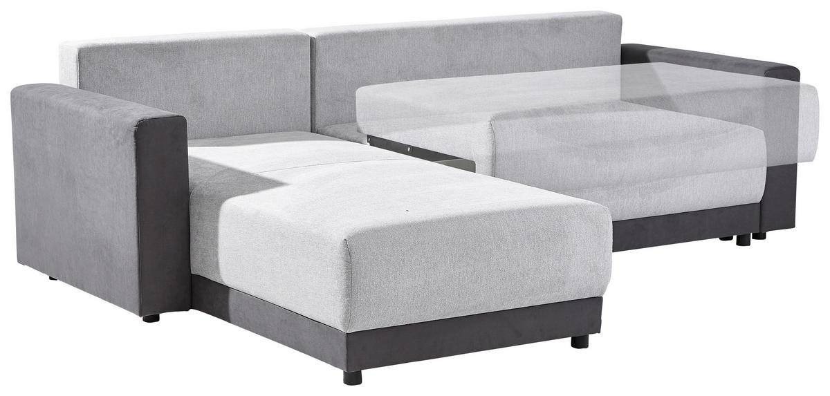 HÖRNSOFFA i chenille, flatväv ljusgrå, mörkgrå  - mörkgrå/ljusgrå, Design, textil/plast (178/248cm) - Ti'me