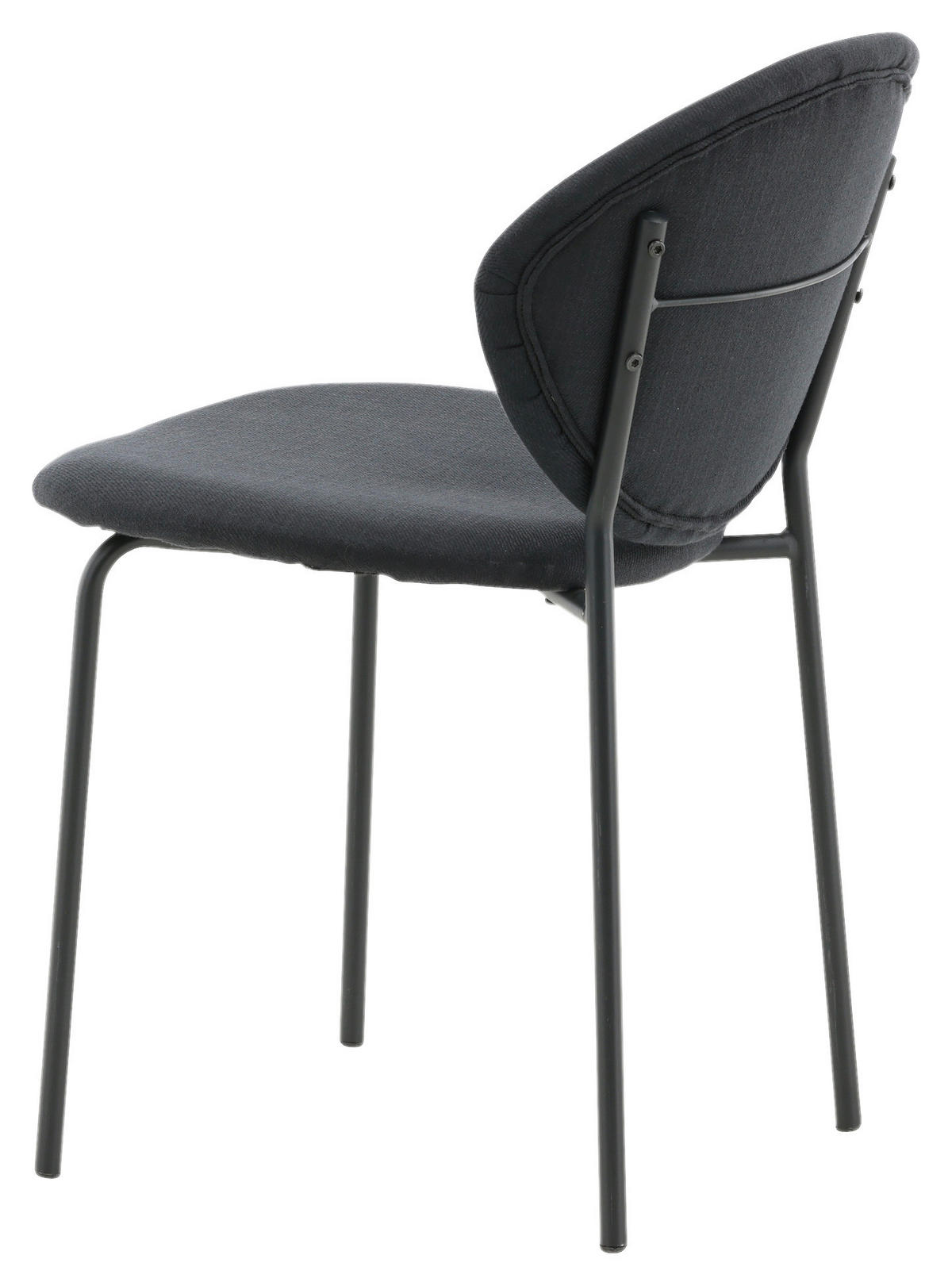 STOLSET 2 styck stål  - svart, Design, metall/textil (46/80/62cm) - Livetastic