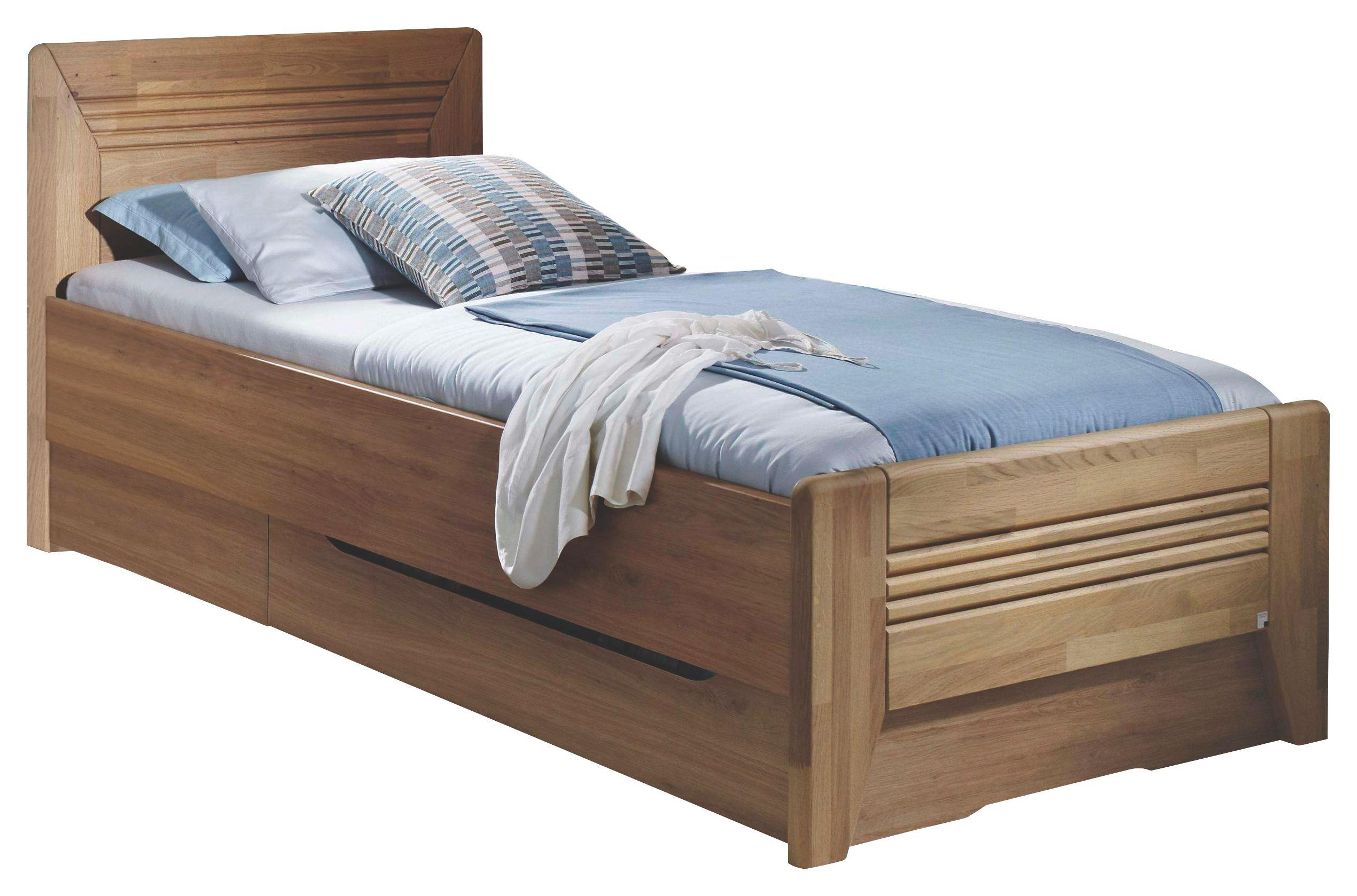 Bett 120/200 cm in Eichefarben