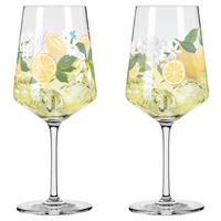 GLÄSERSET Sommertau Limoncello  2-teilig  - Transparent/Gelb, LIFESTYLE, Glas (9,3/22,5cm) - Ritzenhoff