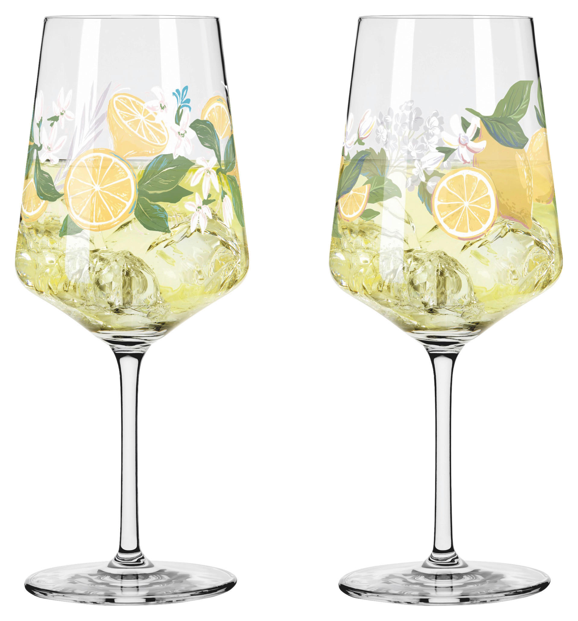 Ritzenhoff Gläserset Sommertau Limoncello Gelb, Grün, Transparent 22.5 cm