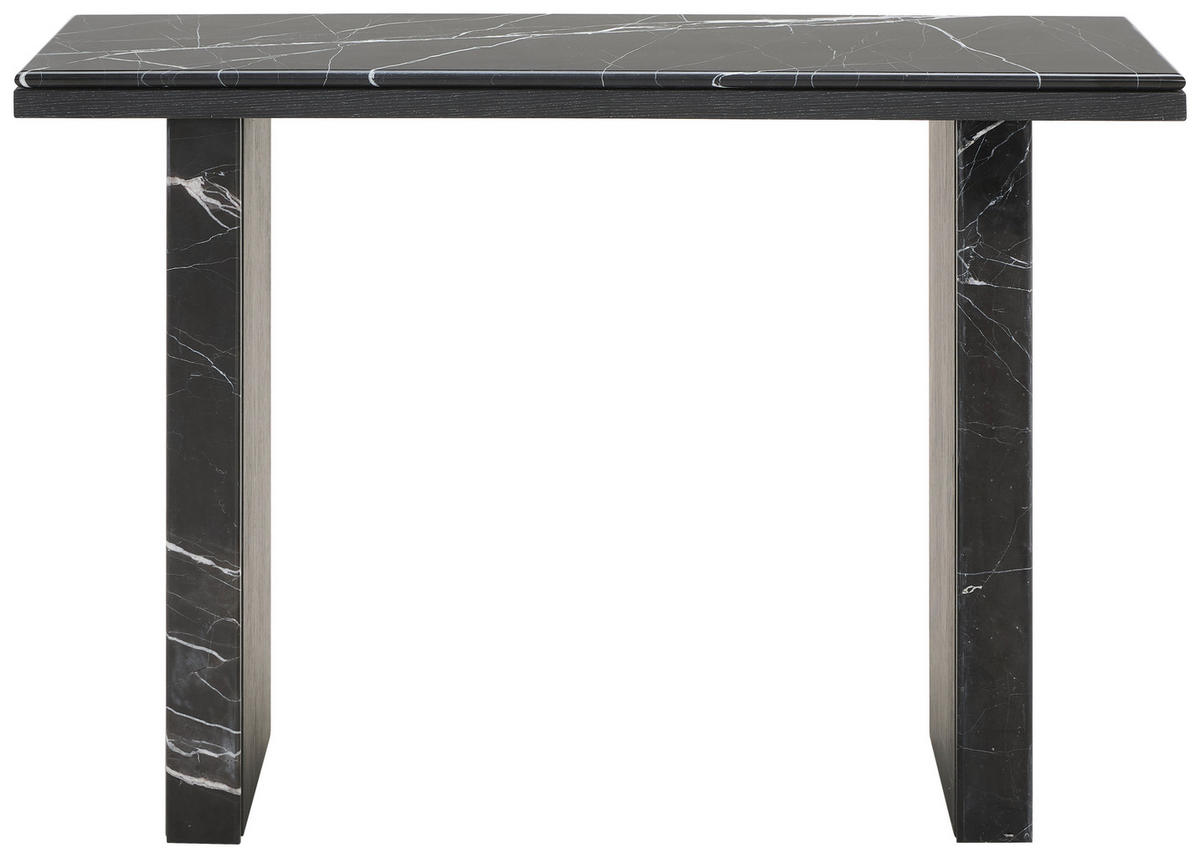 KONSOLENTISCH Pappel furniert Schwarz  - Schwarz, LIFESTYLE, Holz/Holzwerkstoff (120/35/80cm) - Xora