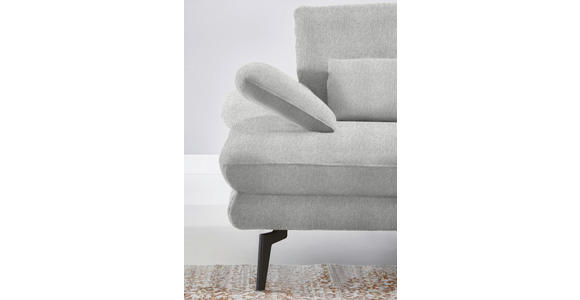 ECKSOFA in Chenille Ecru 310/180 cm - Ecru/Schwarz, Design, Textil/Metall (310/180cm) - Dieter Knoll
