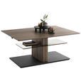 COUCHTISCH in Holz, Glas 110/80/47-62 cm  - Anthrazit/Buchefarben, Design, Glas/Holz (110/80/47-62cm) - Johann Jakob