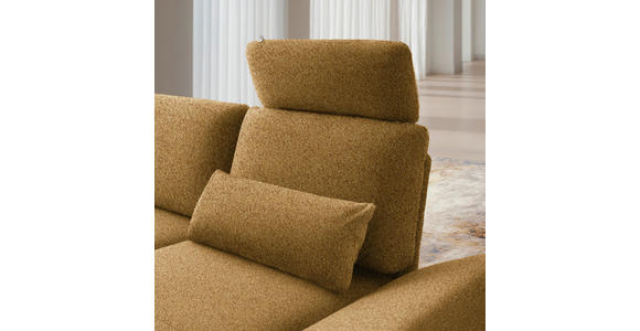 ECKSOFA  in Flachgewebe Currygelb  234/155 cm  - Currygelb/Schwarz, Design, Textil/Metall (234/155cm) - Dieter Knoll