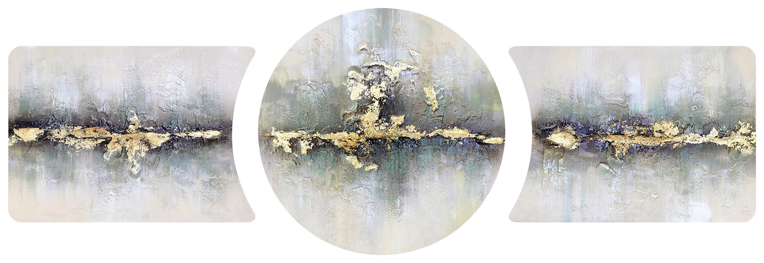 ÖLGEMÄLDE Abstraktes  - Multicolor, Design, Holzwerkstoff - Monee