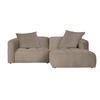 ECKSOFA Braun Flachgewebe  - Schwarz/Braun, LIFESTYLE, Kunststoff/Textil (240/173cm) - Stylife