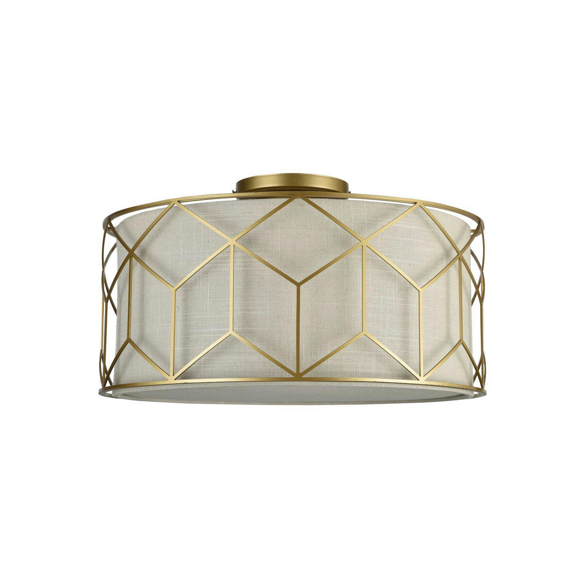 DECKENLEUCHTE House 43/19 cm   - Goldfarben, Trend, Kunststoff/Textil (43/19cm) - MAYTONI
