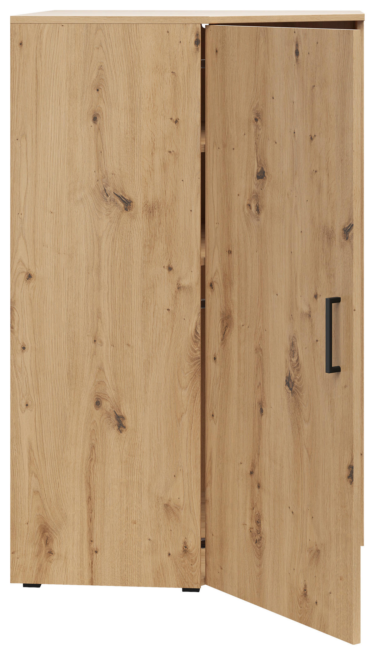 COMODĂ DE COLț 71,5/115/71,5 cm  - stejar Artisan/antracit, Modern, plastic/material pe bază de lemn (71,5/115/71,5cm)