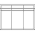 SCHWEBETÜRENSCHRANK  in Grau, Weiß  - Weiß/Grau, Basics, Glas/Holzwerkstoff (300/197/65cm) - Cantus