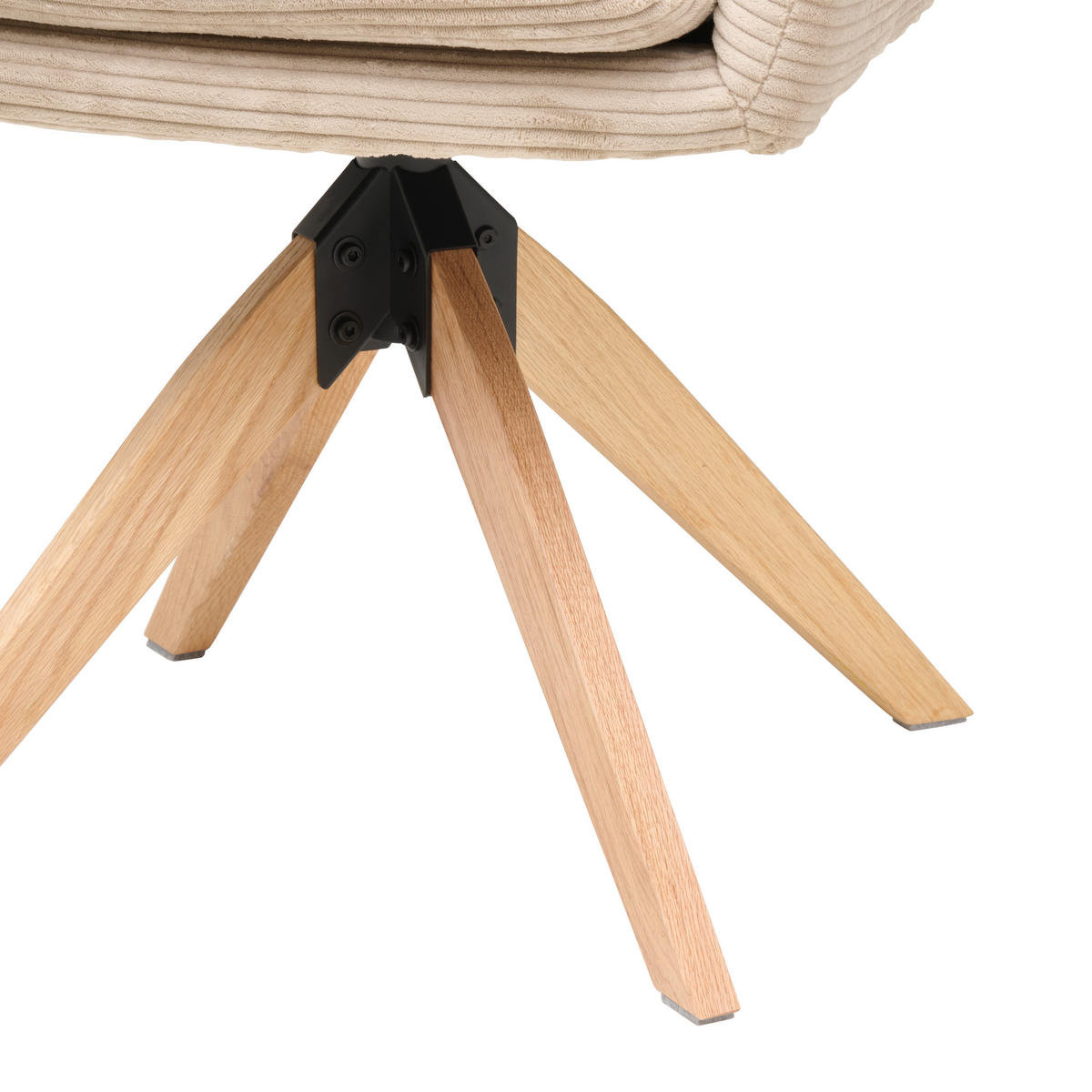 ARMLEHNSTUHL  in Eisen Cord  - Taupe/Naturfarben, KONVENTIONELL, Holz/Textil (60/93/65,5cm) - Livetastic