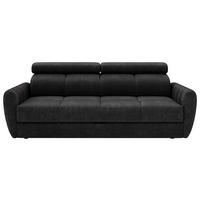 SCHLAFSOFA Flachgewebe Anthrazit Liegefunktion, Rücken echt  - Anthrazit/Schwarz, Konventionell, Textil/Metall (227/86-100/99cm) - MID.YOU