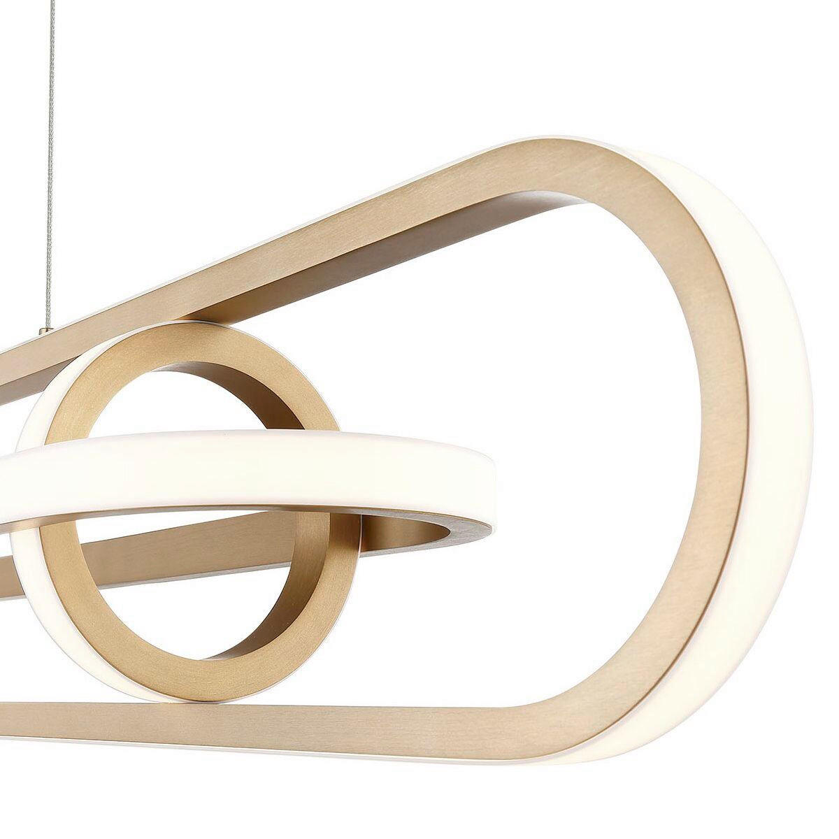 LED-HÄNGELEUCHTE Eurofase 107,1/44,9/16,7 cm   - Goldfarben, Design, Kunststoff/Metall (107,1/44,9/16,7cm) - Elstead Lighting
