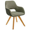 ARMLEHNSTUHL  in Flachgewebe, Mikrofaser  - Wildeiche/Eichefarben, Design, Holz/Textil (56/86/64cm) - Lomoco