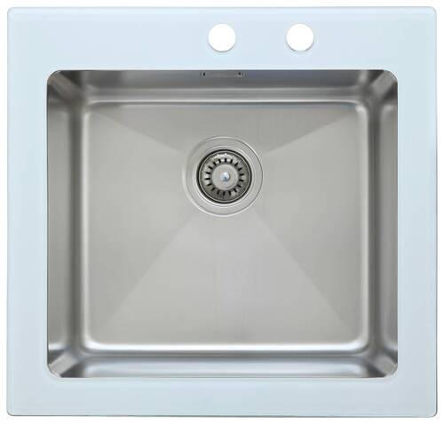 DISKHO 1720NEWYORK55X53W  - vit, Trend, metall/glas (55/21/53cm) - Respekta