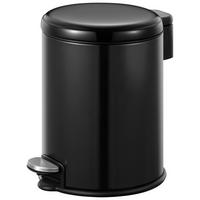 ABFALLSAMMLER Milano 3 L  - Schwarz, Basics, Kunststoff/Metall (17,8/25,4/22,9cm) - Fackelmann