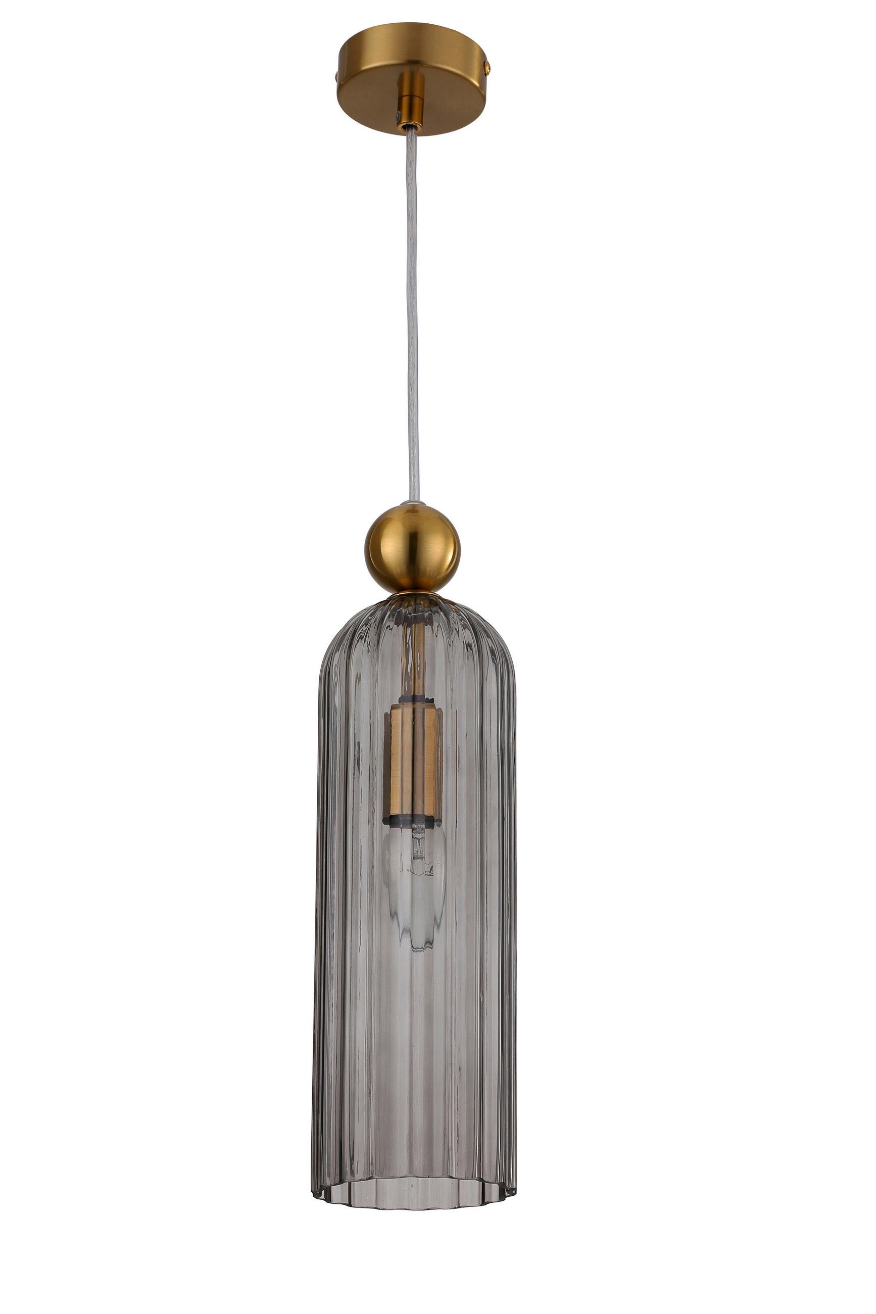 HÄNGELEUCHTE Piega 10/150 cm - Hellgrau, Basics, Glas (10/150cm)