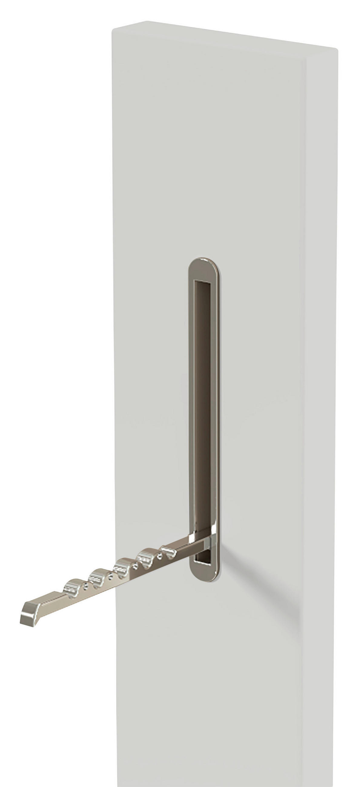 GARDEROBENPANEEL  in 10/165/5 cm  - Weiß, Design, Holzwerkstoff/Metall (10/165/5cm) - Moderano