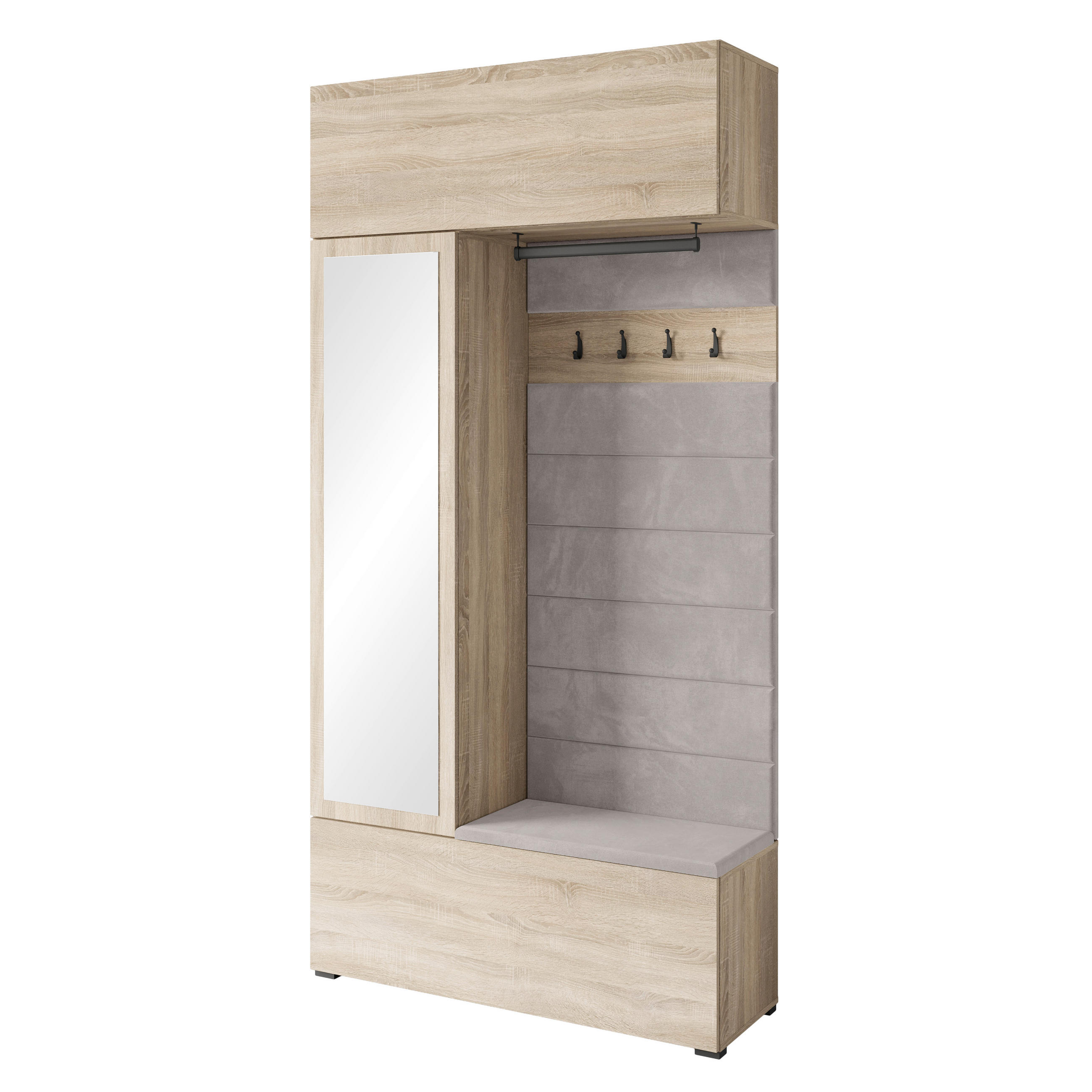 HALLMÖBEL i 115/231,9/37,5 cm Sonoma ek 231,9/115/37,5 cm