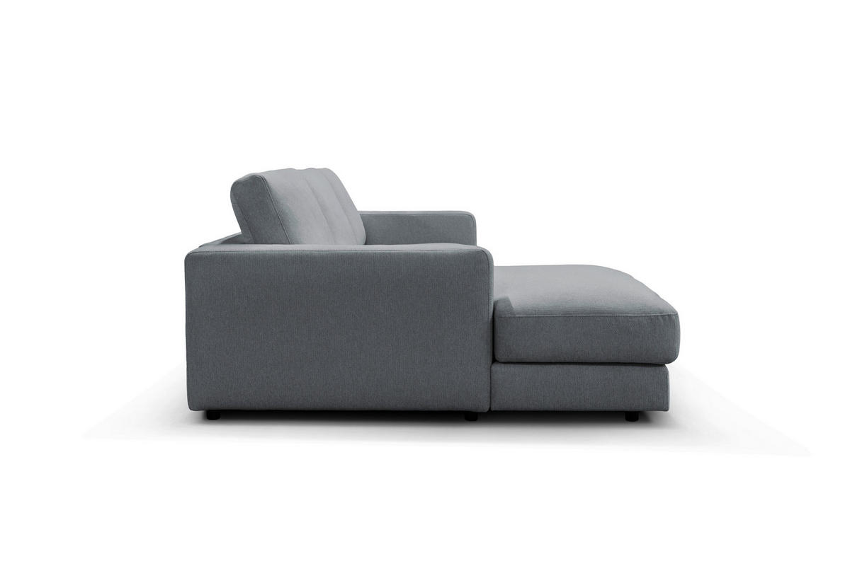 ECKSOFA VIGO Graugrün  - Schwarz/Graugrün, Design, Textil (172cm) - MID.YOU