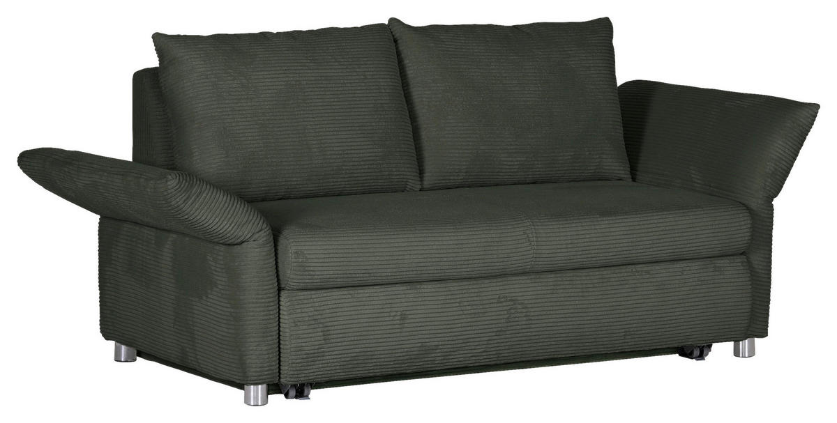 BÄDDSOFFA i manchester mörkgrön  - kromfärg/mörkgrön, Design, textil/plast (176/81/98cm) - MID.YOU