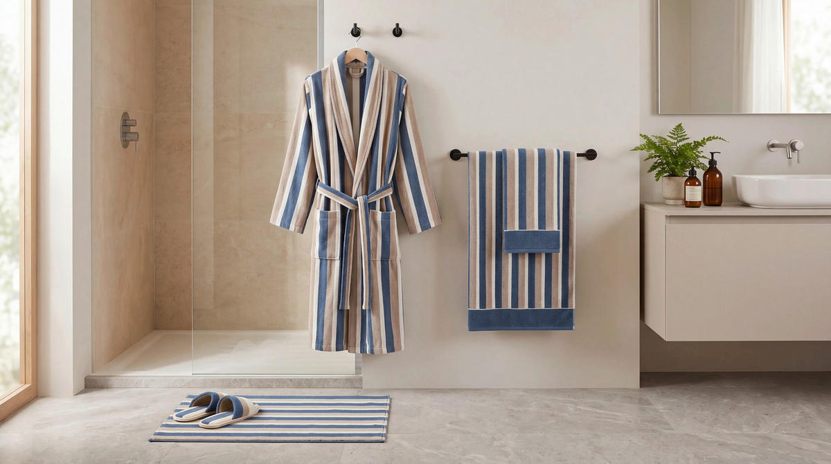 BADEMANTEL S Unisex  - Blau, KONVENTIONELL, Textil (Snull) - Esposa