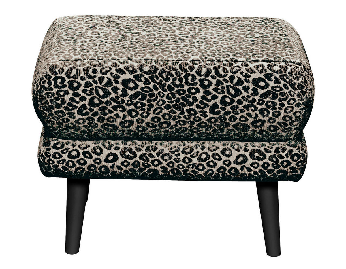 HOCKER Textil Braun, Schwarz  - Schwarz/Braun, Modern, Holzwerkstoff/Textil (63/43/42cm) - MID.YOU