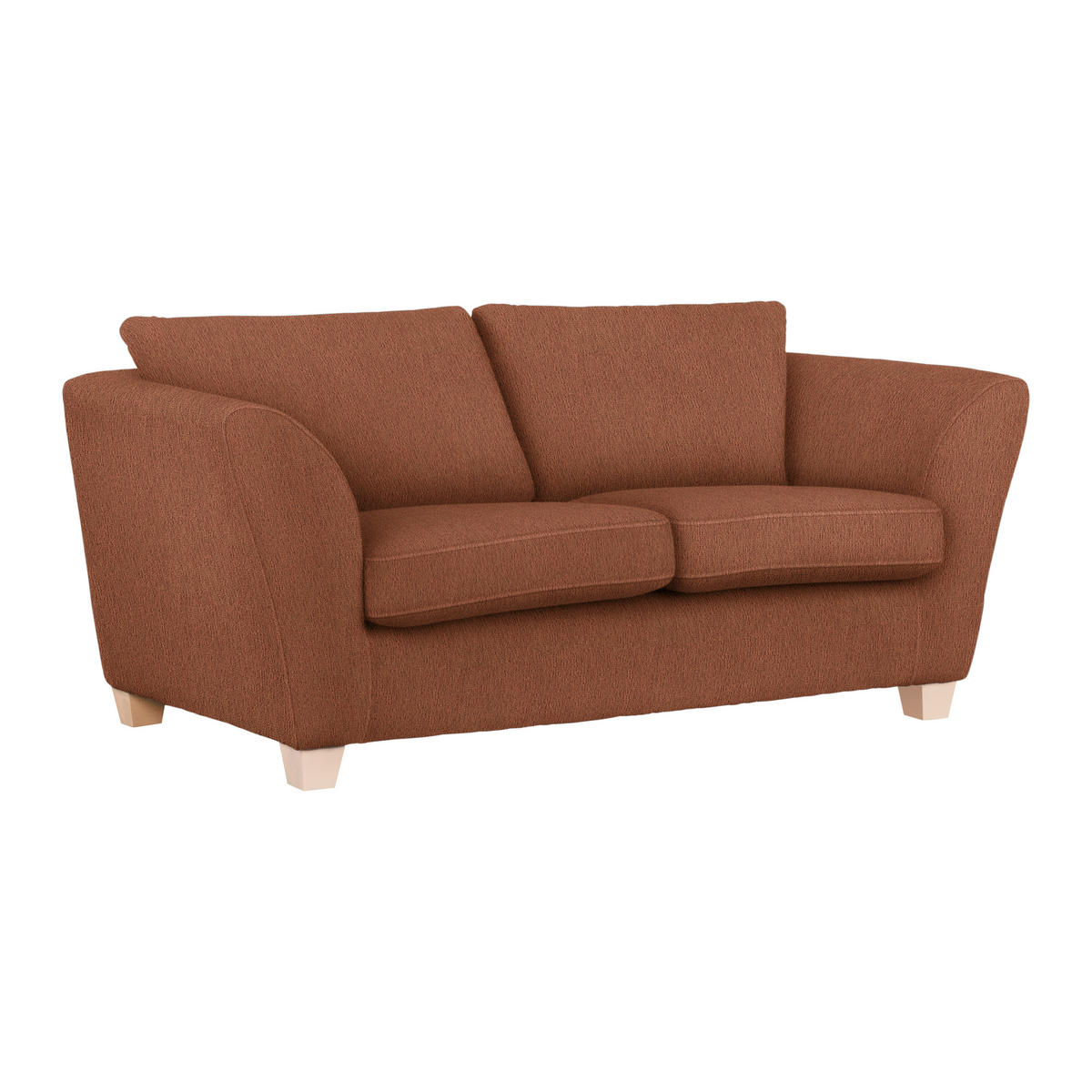 2-SITZER-SOFA in Chenille Kupferfarben  - Naturfarben/Kupferfarben, Holz/Textil (190/70-85/95cm) - MID.YOU