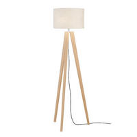 STEHLEUCHTE - Sandfarben/Nickelfarben, Natur, Holz/Textil (54/140-164cm) - Fischer & Honsel