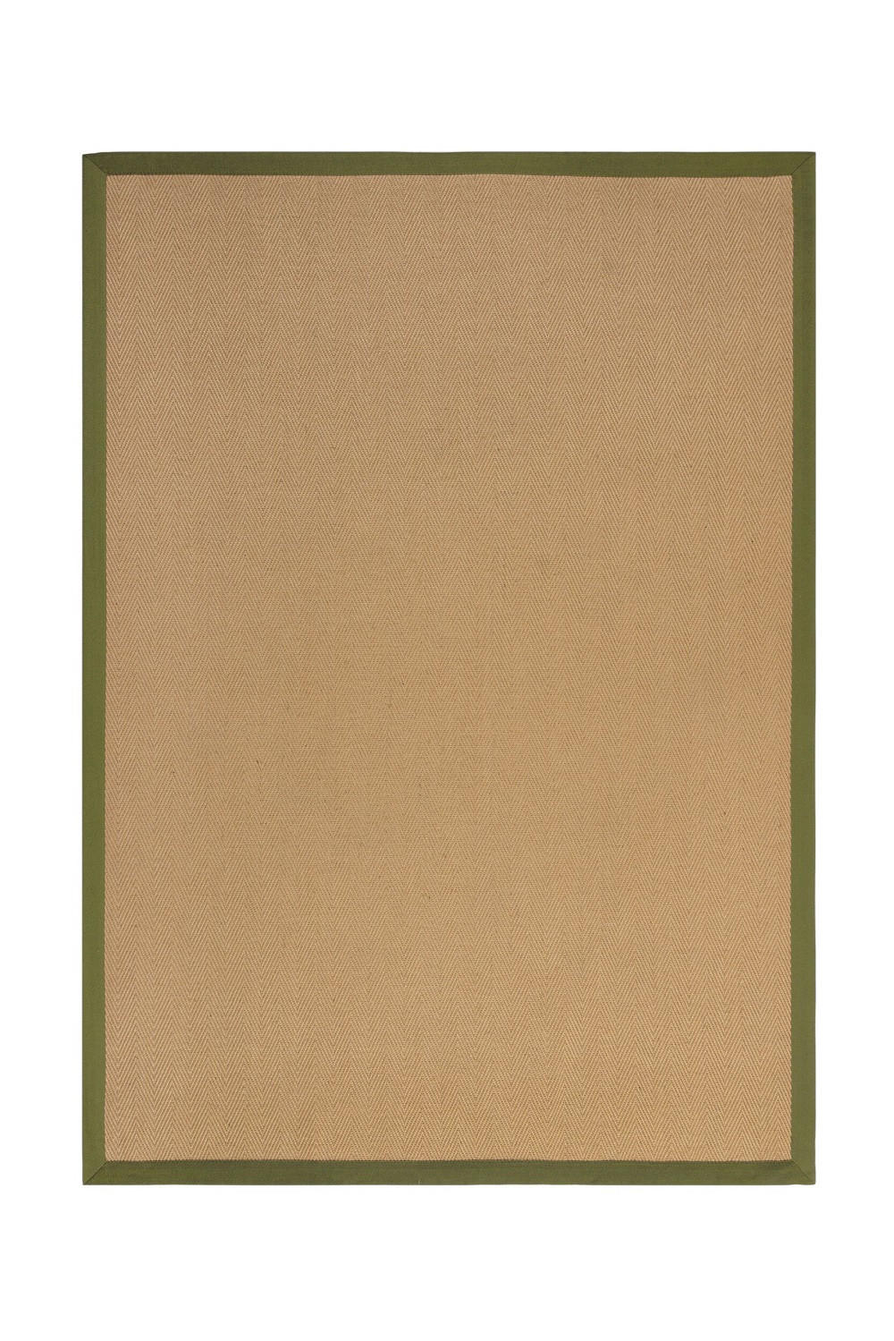 Flair Rugs Flachwebeteppich Herringbone Border Grün 120x170 cm