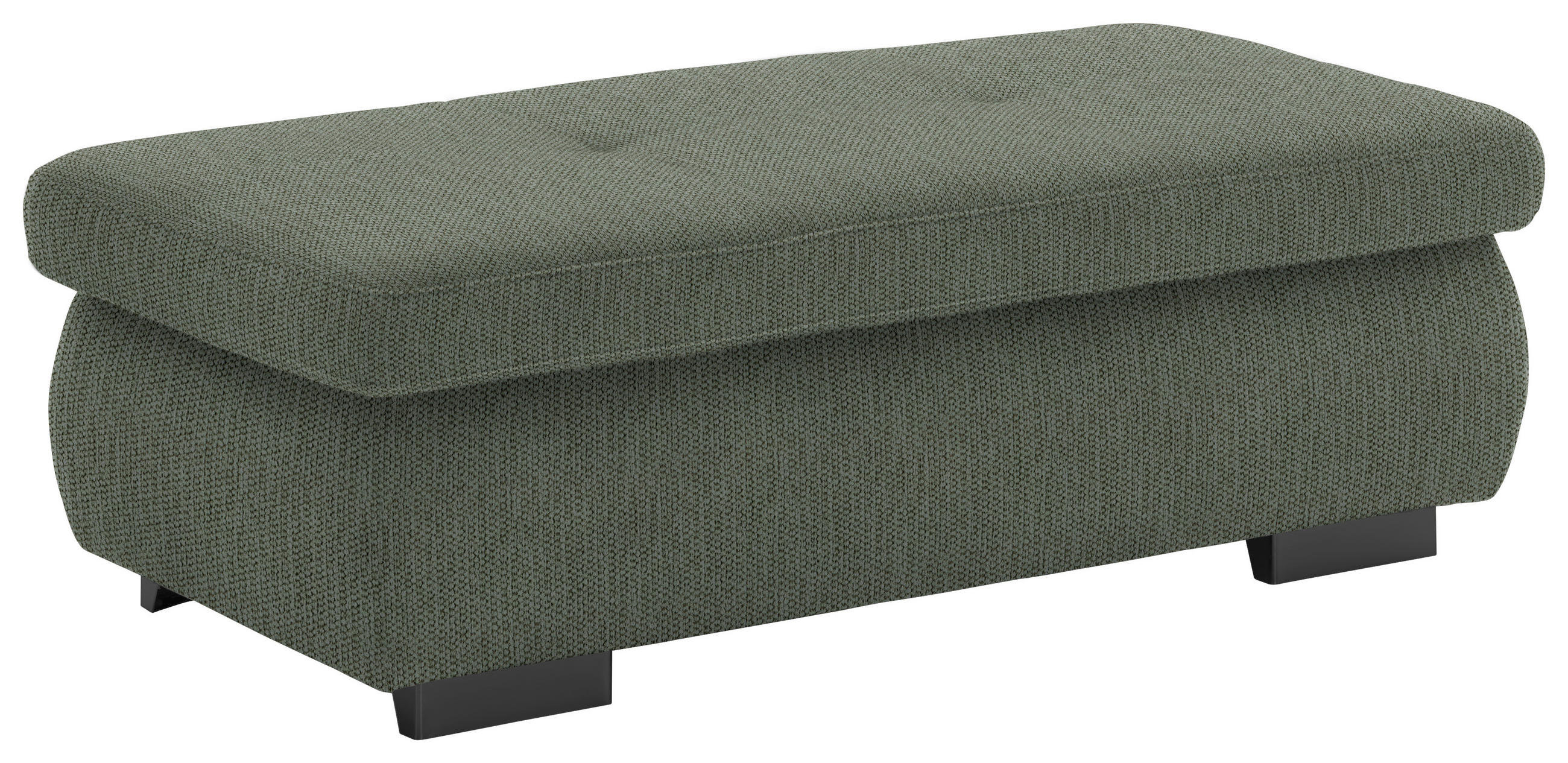 HOCKER in Textil Dunkelgrün  - Dunkelgrün/Schwarz, Design, Textil/Metall (138/44/67cm) - Beldomo Style