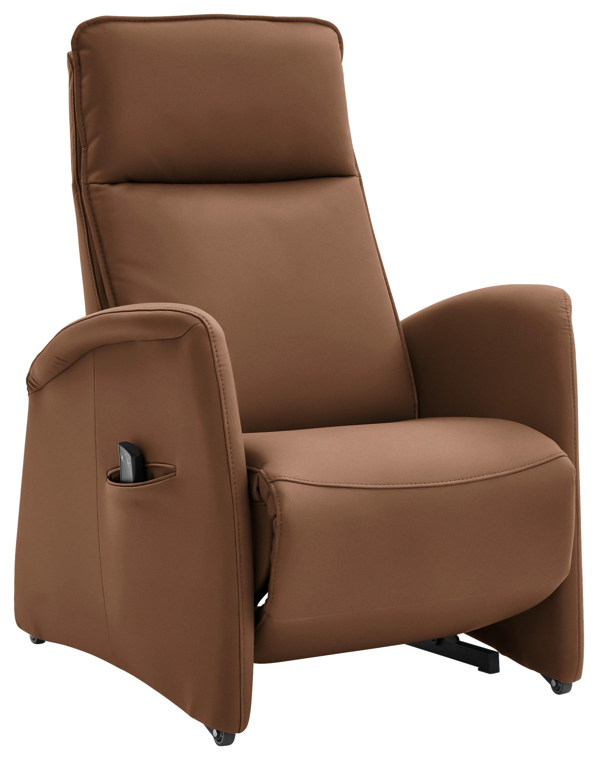 FERNSEHSESSEL in Braun  - Schwarz/Braun, Design, Leder/Kunststoff (79/114/87-176cm) - Valdera